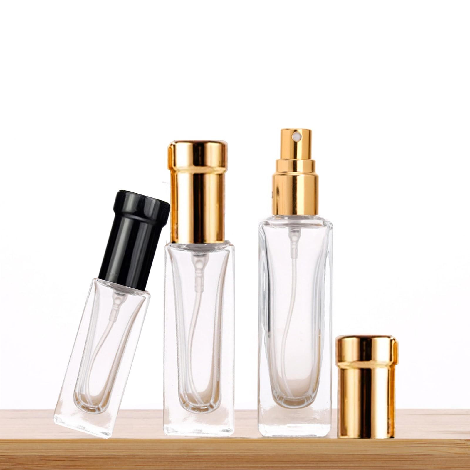 Butelka z rozpylaczem do perfum 30 ml, 6 szt., mini przenośna szklana butelka z rozpylaczem, mała butelka z rozpylaczem z drobną mgłą, szklana butelka z rozpylaczem do wielokrotnego napełniania