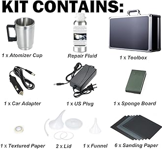 Car Headlight Restoration Kit, Auto Headlight Lens Polish Repair Kit Atomizing Cup Headlight Vapor Renovation Tool with 200ml Liquid for Repair of Scratch,Yellowed, Haze, Oxidized, Cracked Headlights