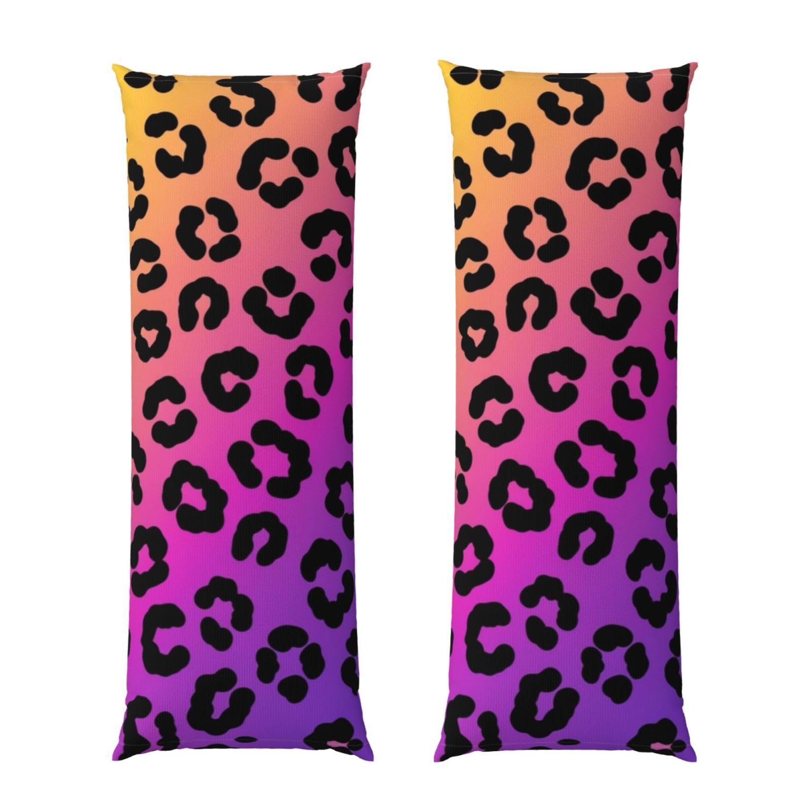 Body Pillow Cover 20x54, Cheetah Skin Rainbow Leopard Print, Soft Microfiber Long Pillowcase with Zipper Closure, Breathable Protector for Bedroom Sofa Couch Sleeping