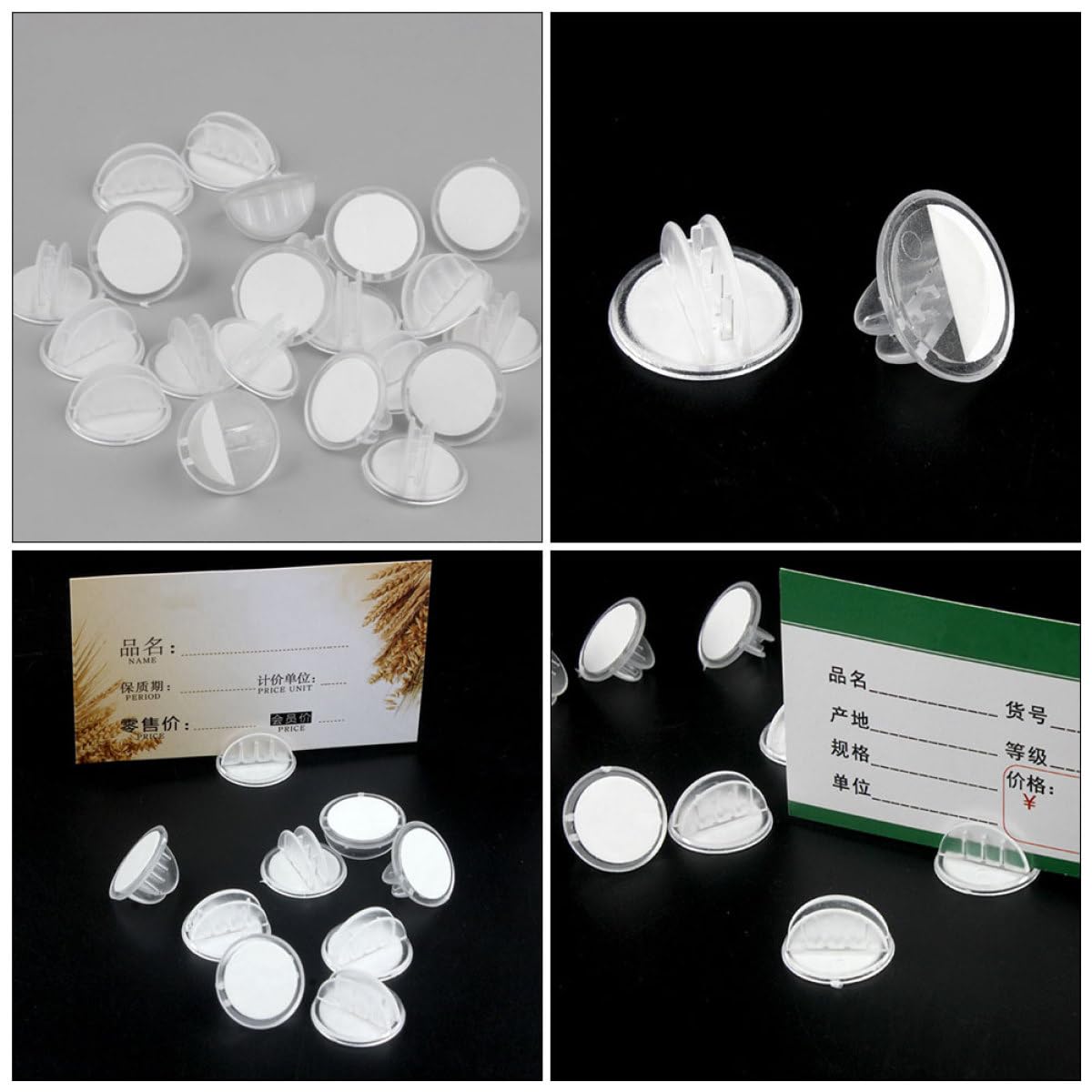 BESTYASH Porte-étiquettes Plastique pour Magasin Lot de 25 Clips D'affichage Robustes Multifonctions pour Boutiques et Restaurants