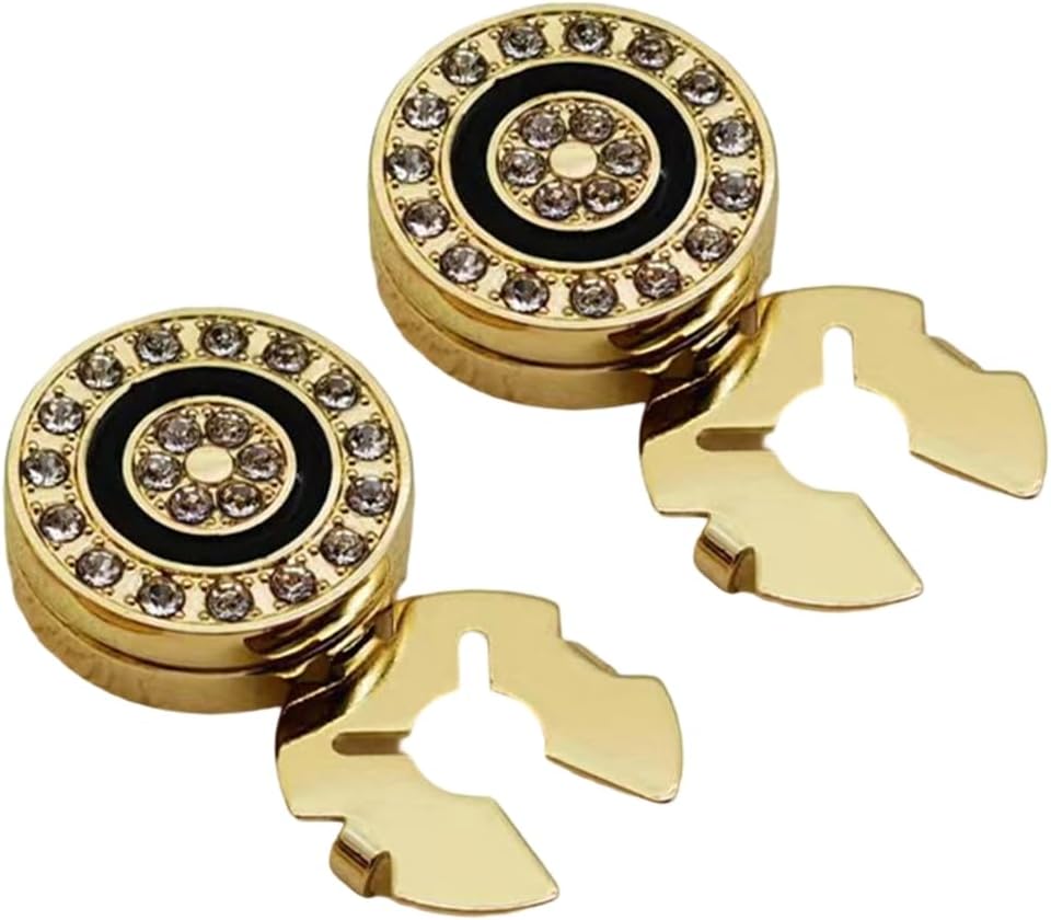 10pcs Brass Round Cuff Button Cover Cuff Links for Wedding Formal Shirt Mens Formal Button Covers Imitation Cufflinks