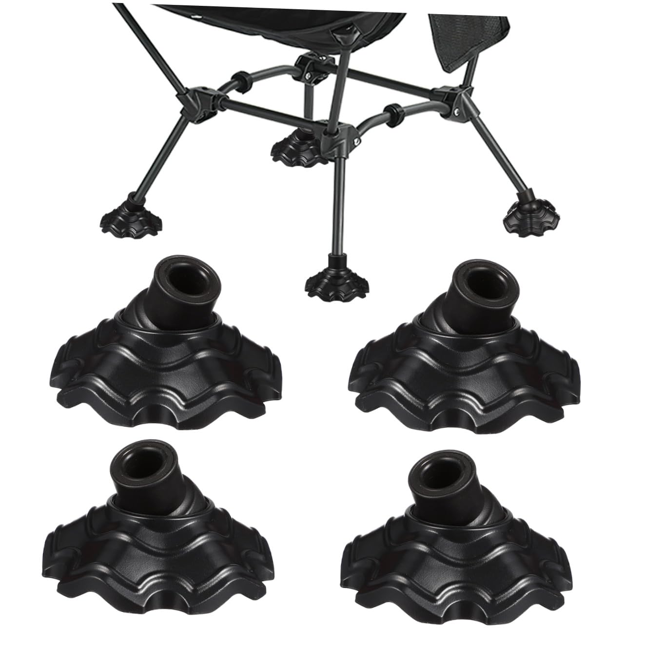 ifundom Lot De 4 Couvre-Pieds De Chaise De Camping en Plastique De Sol pour Pieds De Chaise De Remplacement pour Meubles D'Extérieur