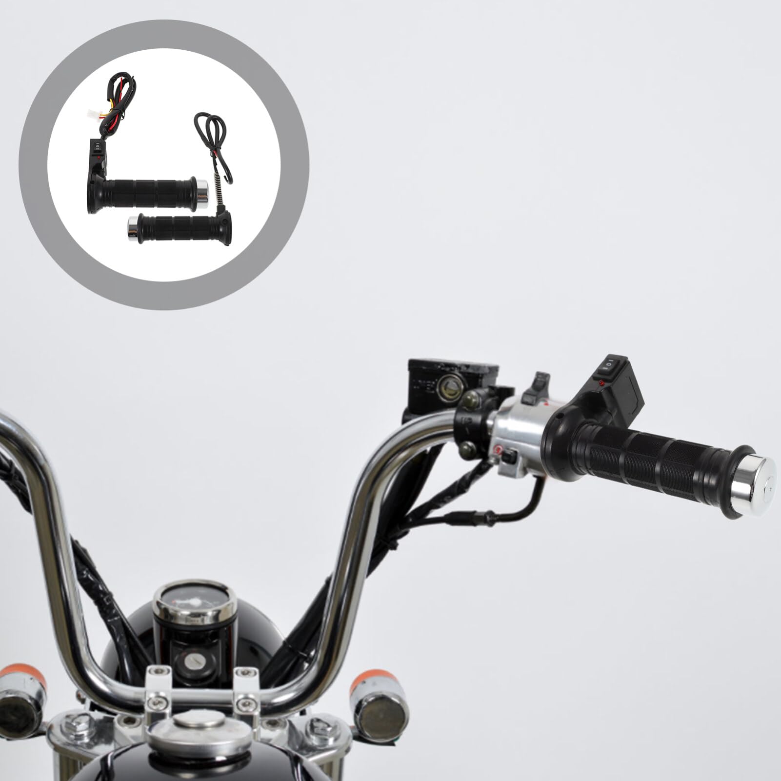Poignées Chauffantes pour Guidon de Moto Adaptées à Différentes Offrant Confort et Sécurité sans Compétences Spécifiques