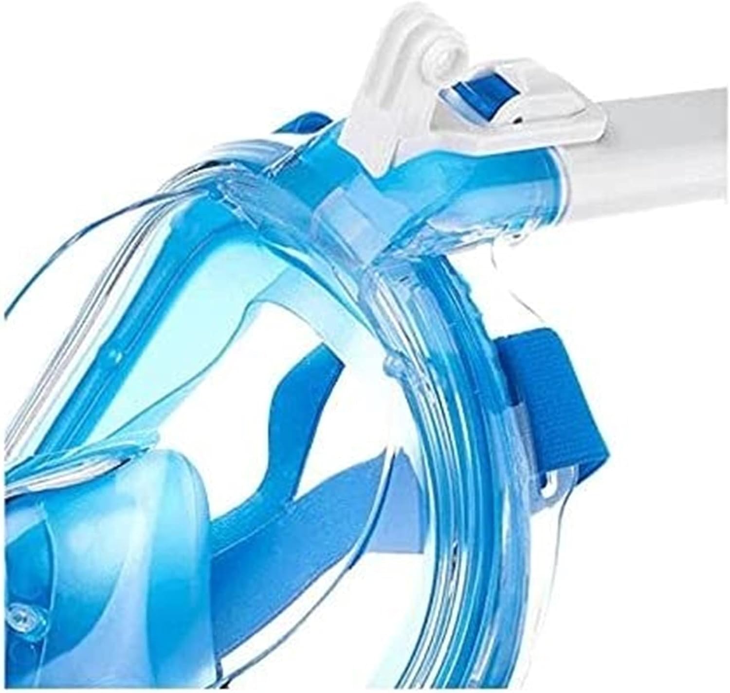 Full Face Silicone Snorkel Mask, 180° Sea View Full Dry Snorkel Near-sighted Mask for Children, Dry Top Anti-Seepage Water Breathing System