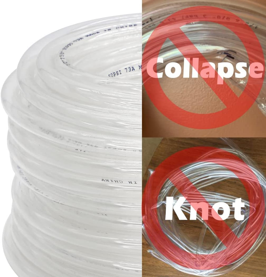Buy DAVCO Heavy Duty Clear Plastic Vinyl Tubing and Reinforced Hose, Flexible High Pressure