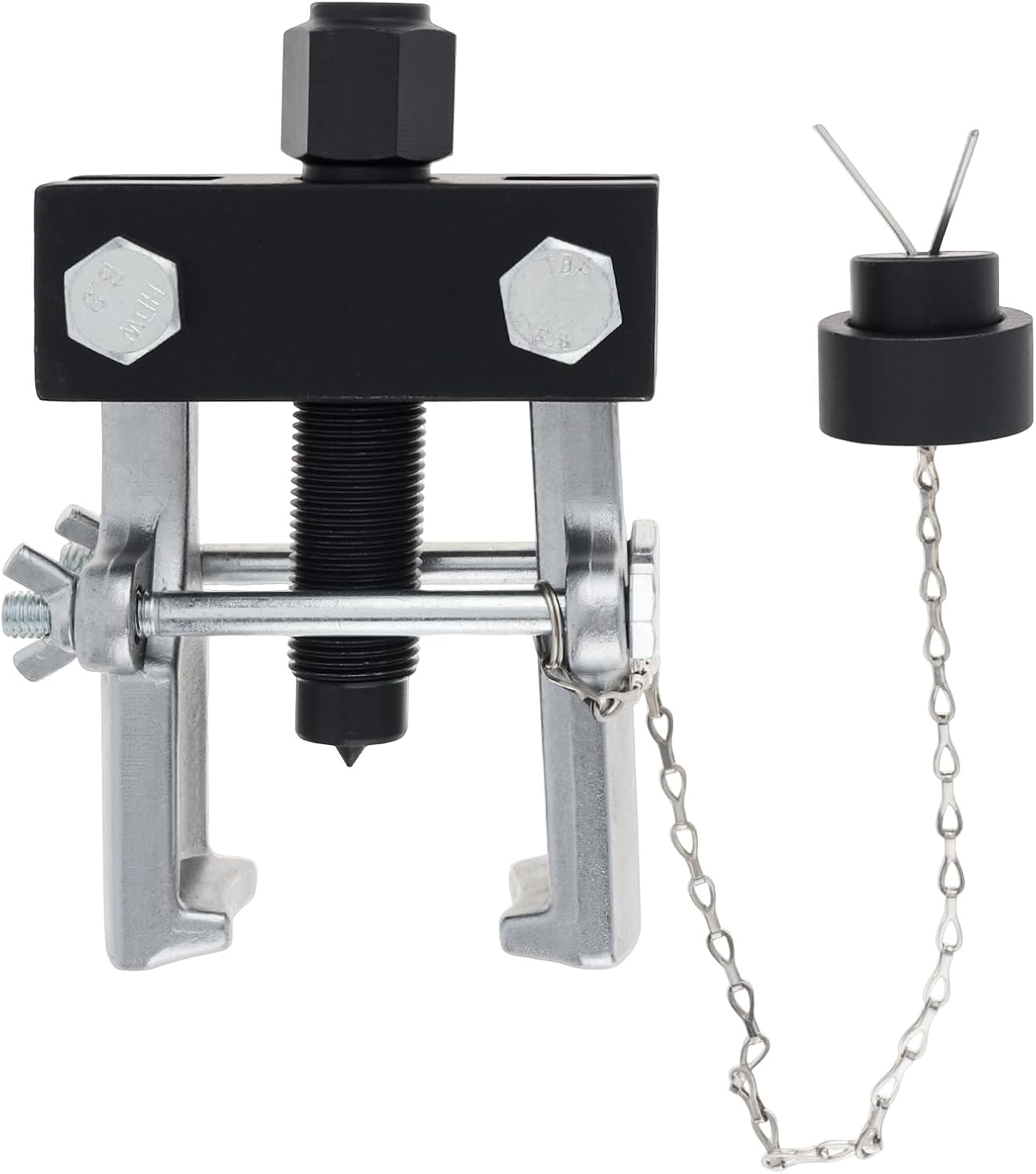 ChgImposs 3.3 Inch Heavy Duty Pitman Arm Puller for Trucks & Cars – Adjustable Jaws Bearing with Adapter, Collar & Gear Removal Tool, Two-Claw Steering Arm Puller