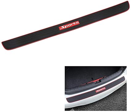 Speedwav CAR Rear Bumper Protector Guard Universal Black Rubber Scratch,Resistant Trunk Door Entry Guards Accessory Trim Cover for SUV/Cars,Easy D.I.Y. Installation(35.8Inch) Folfli78