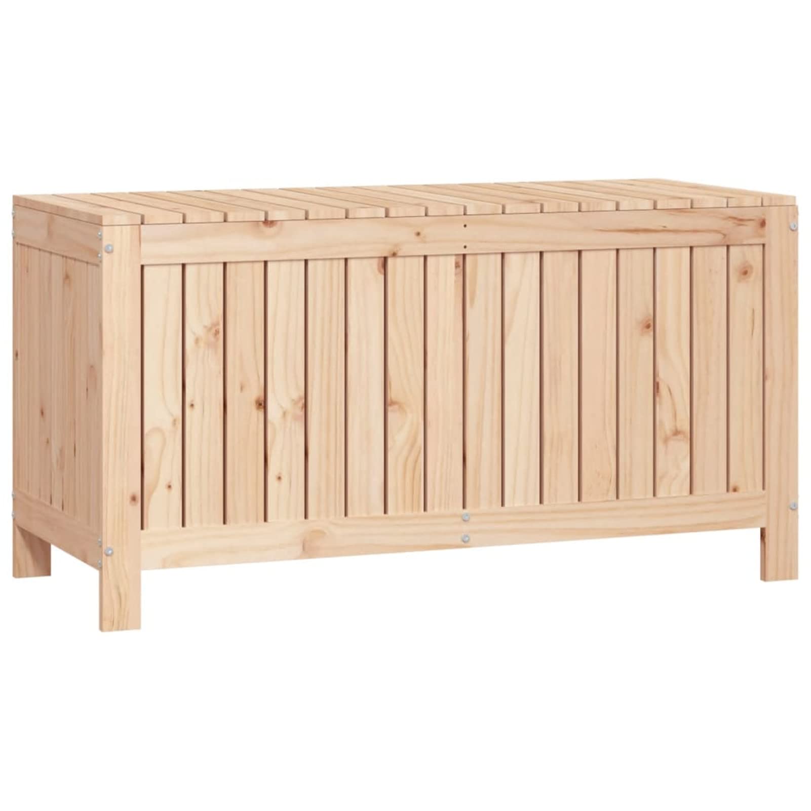Homgoday Skrzynia do przechowywania ogrodowego, 115 x 49 x 60 cm, sosna z litego drewna, odporna na warunki atmosferyczne, skrzynia do przechowywania narzędzi ogrodowych, do domu, na taras, meble