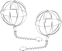 Vista 6 de Yardwe Comederos para pájaros colgantes de acero inoxidable, 2 unidades, para exteriores, jardín, decoración de patio salvaje