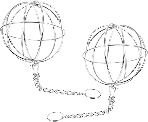 Miniatura 6 de Yardwe Comederos para pájaros colgantes de acero inoxidable, 2 unidades, para exteriores, jardín, decoración de patio salvaje