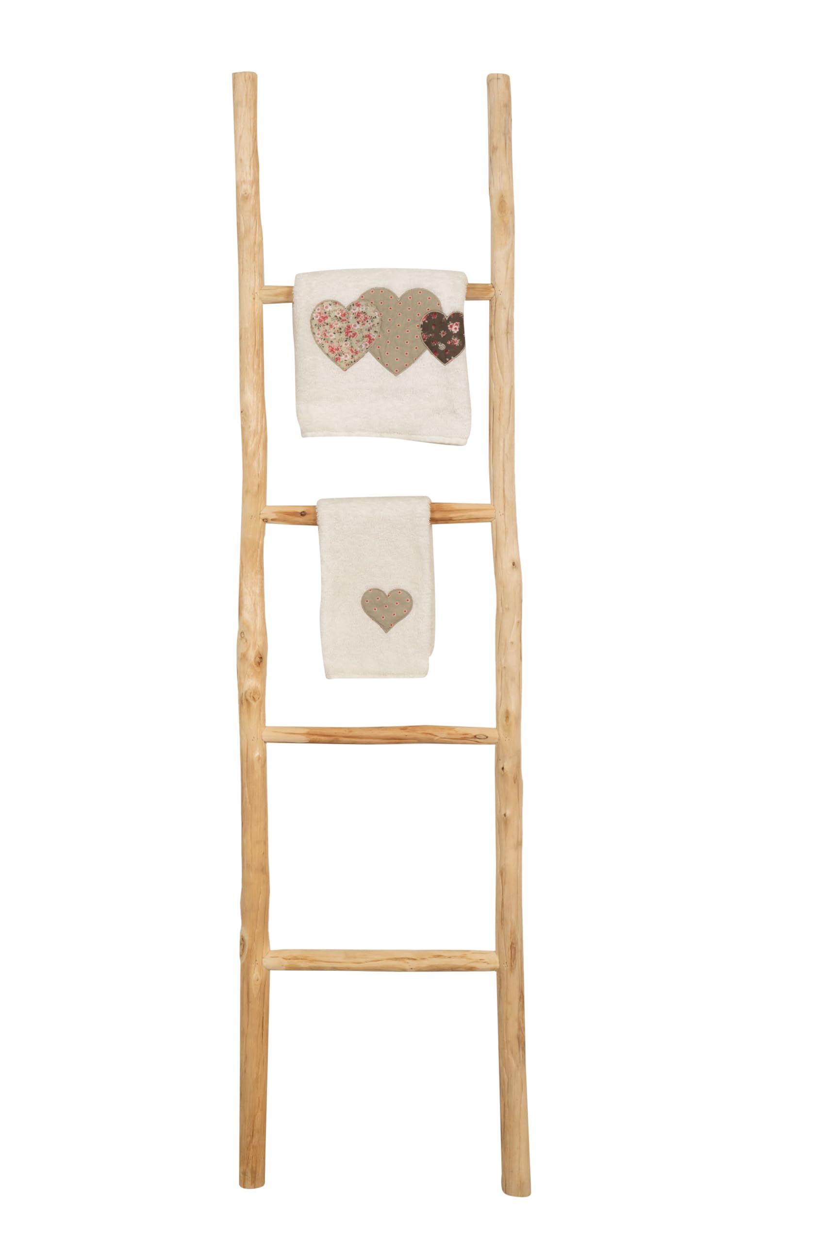 Biscottini Escalera toallero baño 148 x 36 x 3 – Escalera decorativa de madera – Toallero de bambú