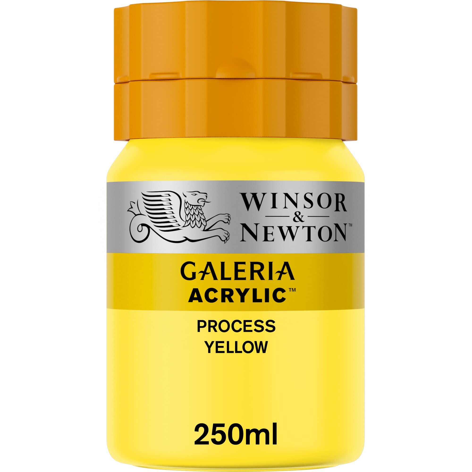 Winsor & Newton Series 1 250ml Bottle Galeria Acrylic Colour with Nozzle Cap - Process Yellow — image 1