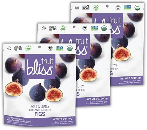 Organic Turkish Figs Dried Fruit Snacks, Sweet, Soft & Juicy Sun-Dried Figs – Healthy Snacks for On The Go – Organic Figs Treats are Non-GMO,