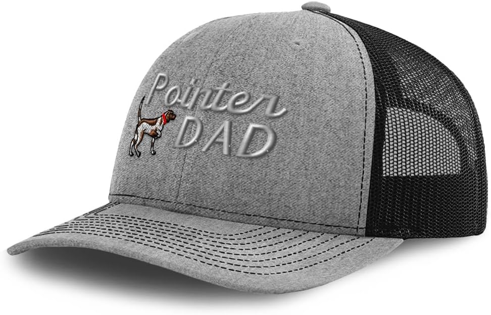 Custom Richardson Mesh Cap Embroidered English Pointer Dog Dad Pet Animal Trucker Hats for Men & Women