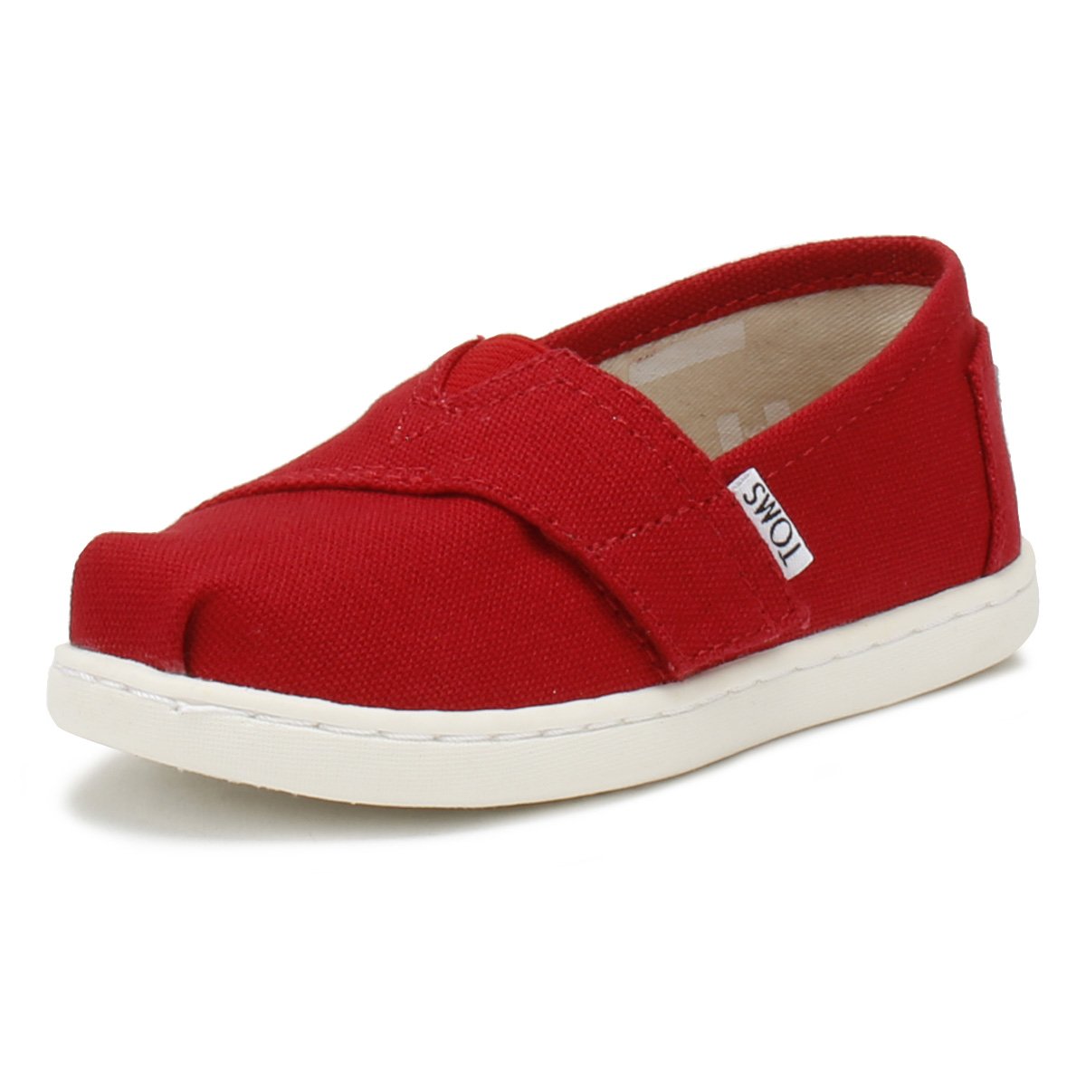 Toms Tiny Classic RED Canvas Alpargata, RED, 10