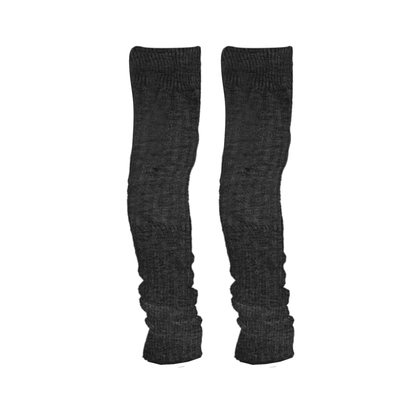 EKAN Warm Winter Woolen Long Leg Socks Knee Cover Leg Warmers for Men Women Dark Grey 1 Pair - Image 8 thumbnail