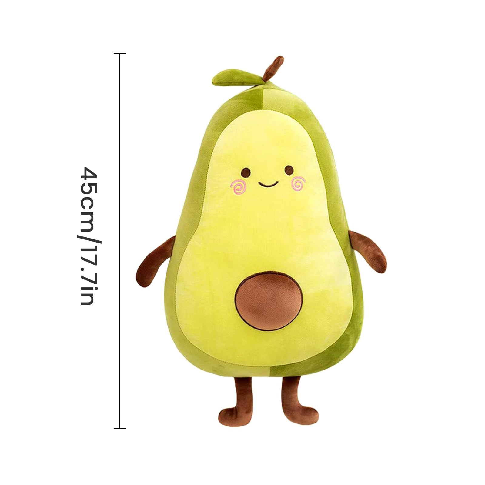 Nicole Knupfer Peluche de aguacate, cojín de aguacate de peluche, regalo para niños/adultos (B-45 cm)