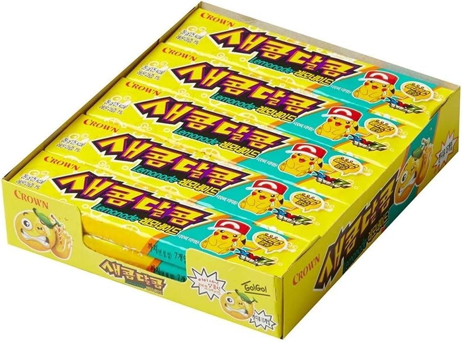 Crown Sweet and Sour Chewy Candy Lemonade 29g(pack of 15) 새콤달콤 레모네이드