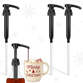 Torani and DaVinci BLACK Syrup Pumps, Fits 25.4 Oz/750Ml Bottles (Pack of 4)