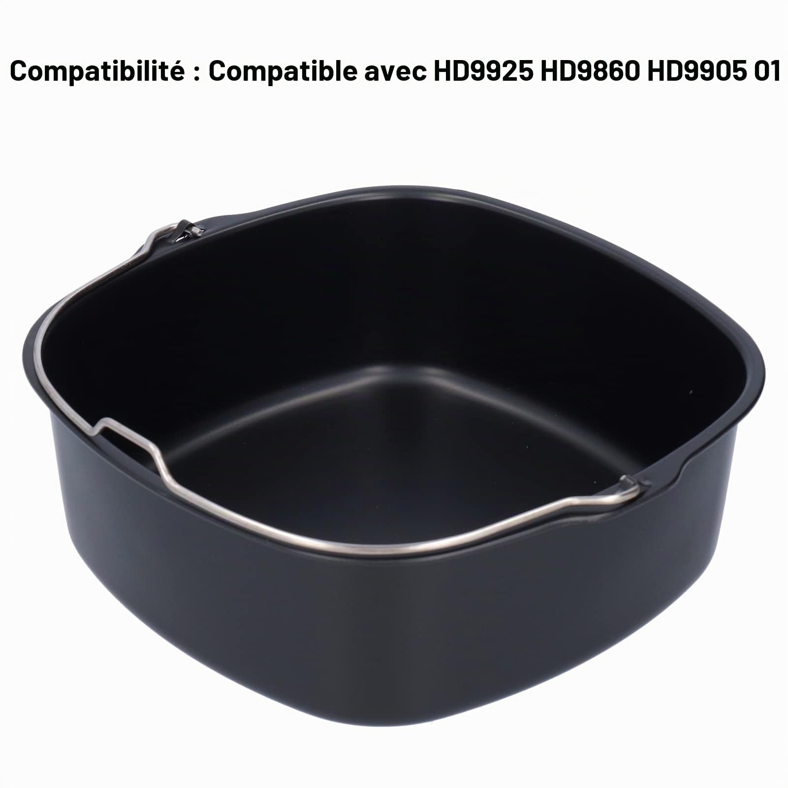Moule à Gâteau en Fer, Moule à Gâteau carré de 7 à 18 Cm, Ustensiles de Cuisson, Poêle à Frire, Baril de Cuisson pour Airfryer HD9925 HD9860 HD9905 01, Matériau Sûr de qualité