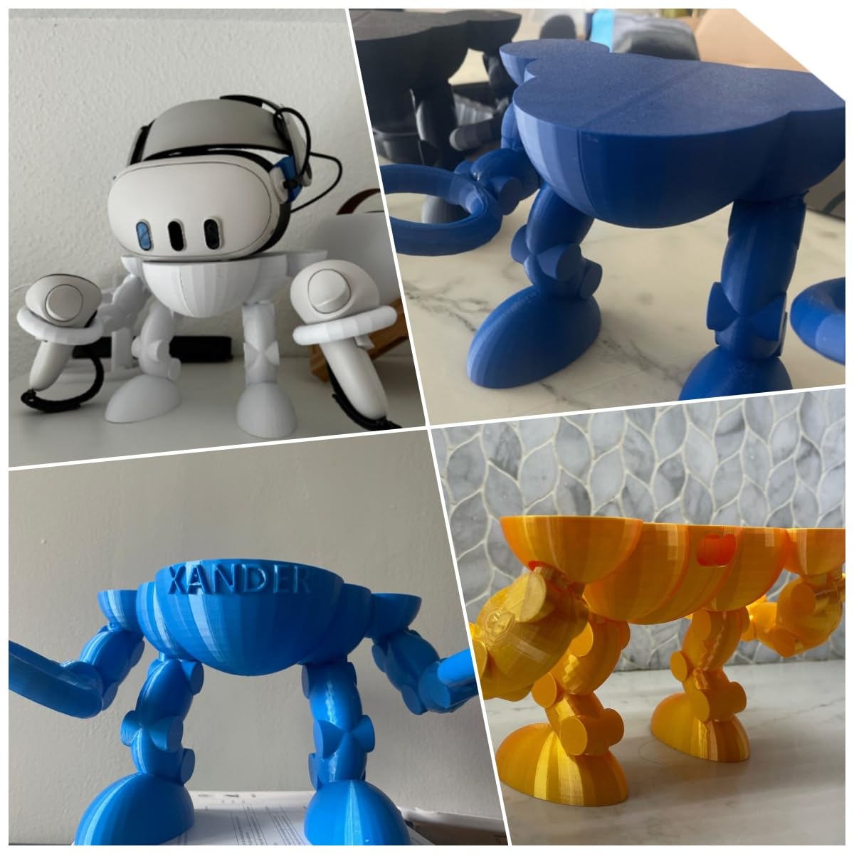VR auricolare e controller robot supporto per Oculus Meta Quest 3S/Quest 3/Quest 2, supporto di memoria VR con base per controller