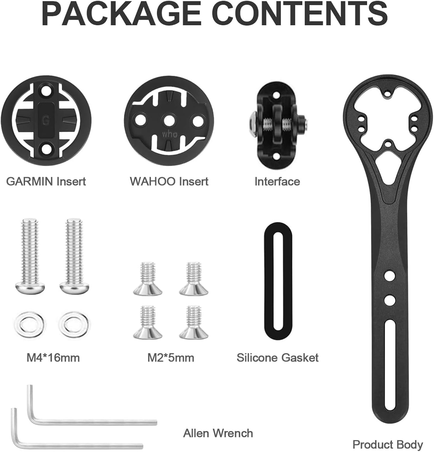 Bike Aero Integrated Handlebar Out Front Combo Mount, Integrated Handlebar System Bicycle Computer Mount Compatible with Garmin, Wahoo, Go Pro