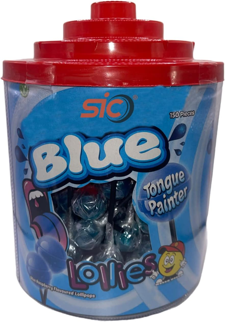 SIC ® Blue Raspberry Tongue Painter Lollies Pack of 150 Amazon.co.uk