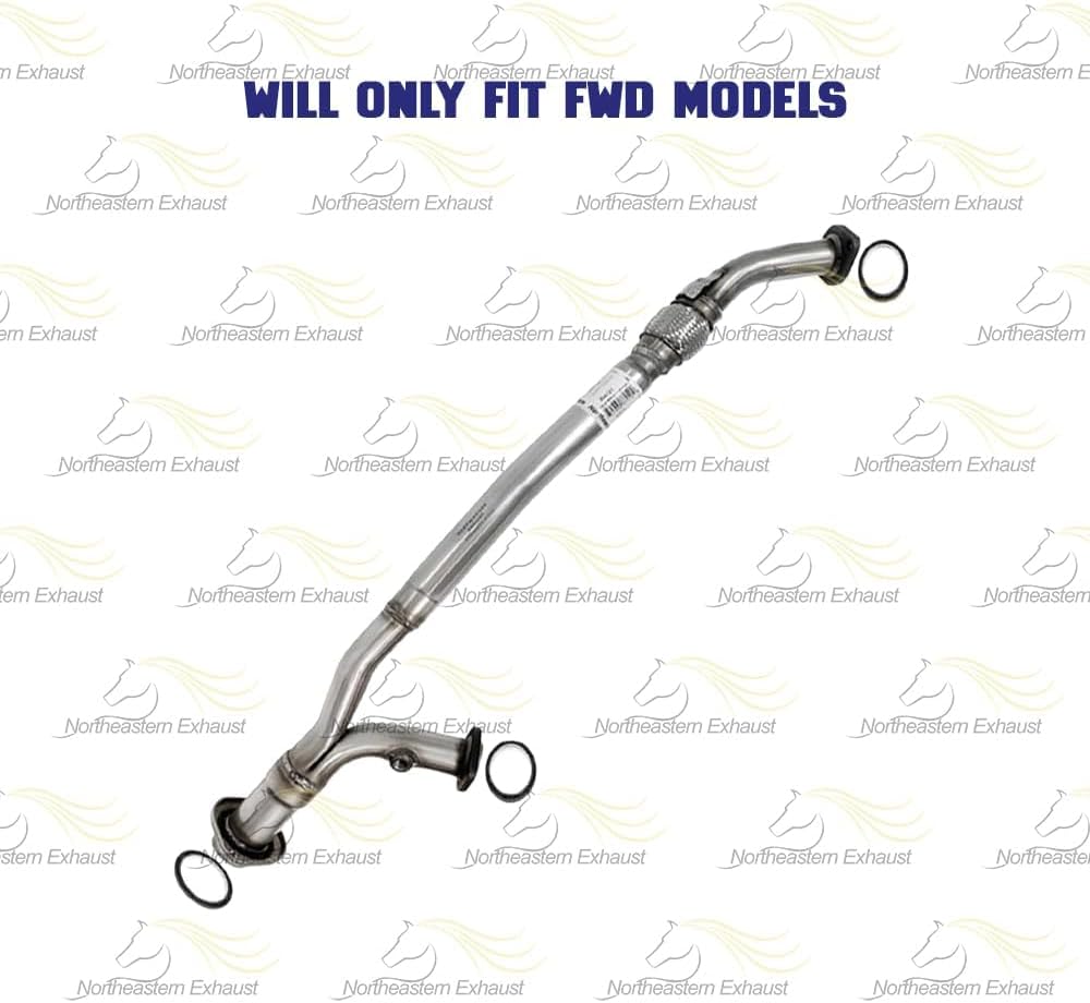 Exhaust Front Flex Pipe Compatible with Toyota Sienna 2004-2006 3.3L | FWD | Stainless Steel | Northeastern Exhaust | Includes Gaskets and Bolt Kit | Direct-Fit Replacement