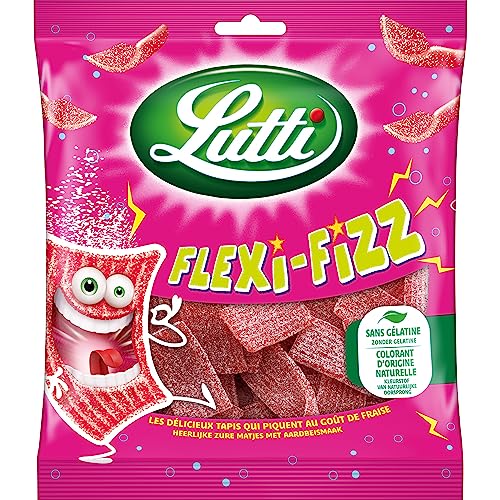 Lutti Fraise Flexi-Fizz Fili Tubs, 225 g