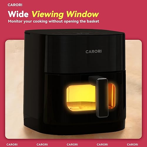 Miniatura 4 de Freidora de aire de doble calor de 6 cuartos con ventana de visión, 14 ajustes preestablecidos para freír, asar, hornear y más, 392  Max Crisp sin