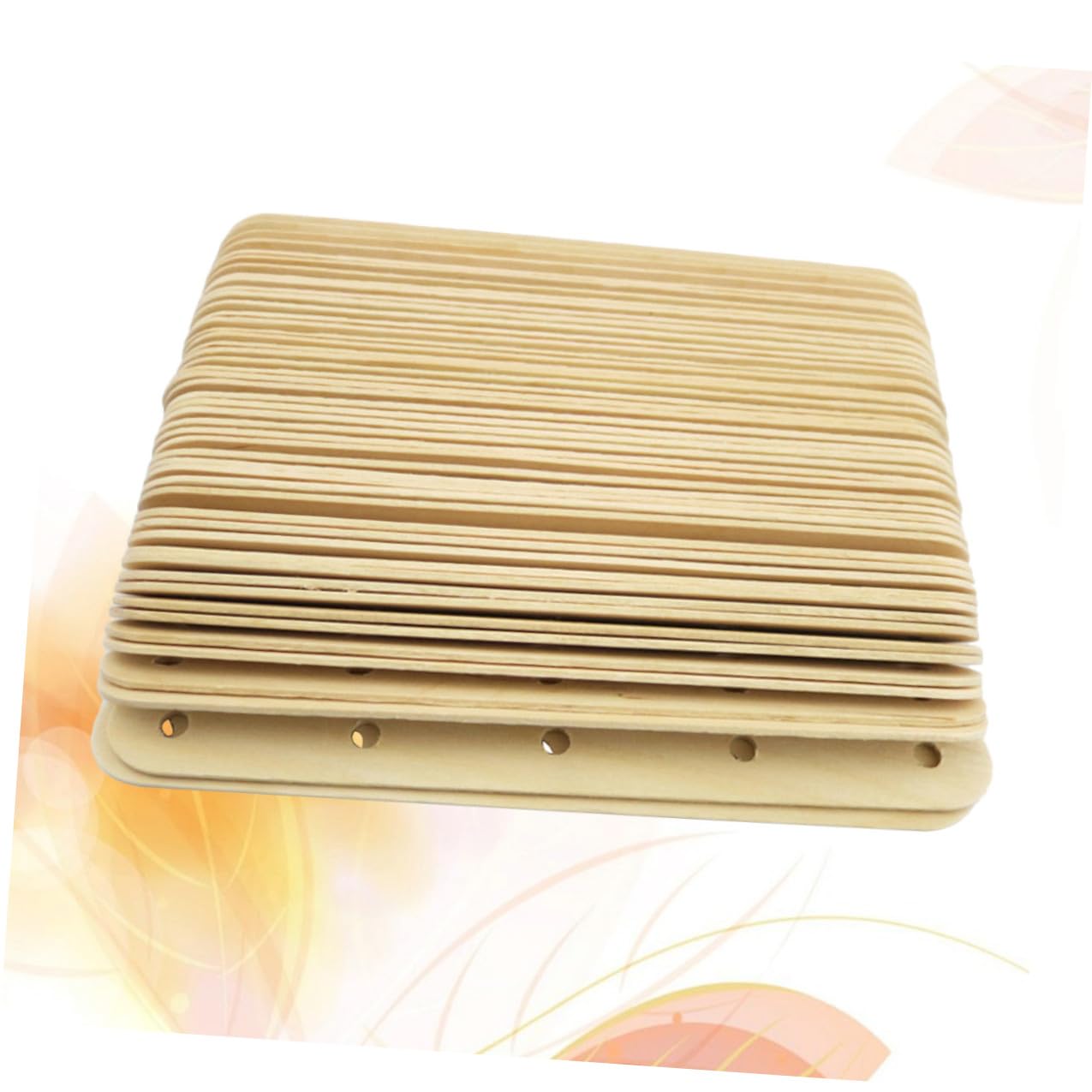 Angoily 300 Pezzi Artigianali in Legno Naturale con Fori per DIY Materiale per Lavori Manuali Lisci e Non Cerati per Progetti Creativi Adatti Scuola e Feste
