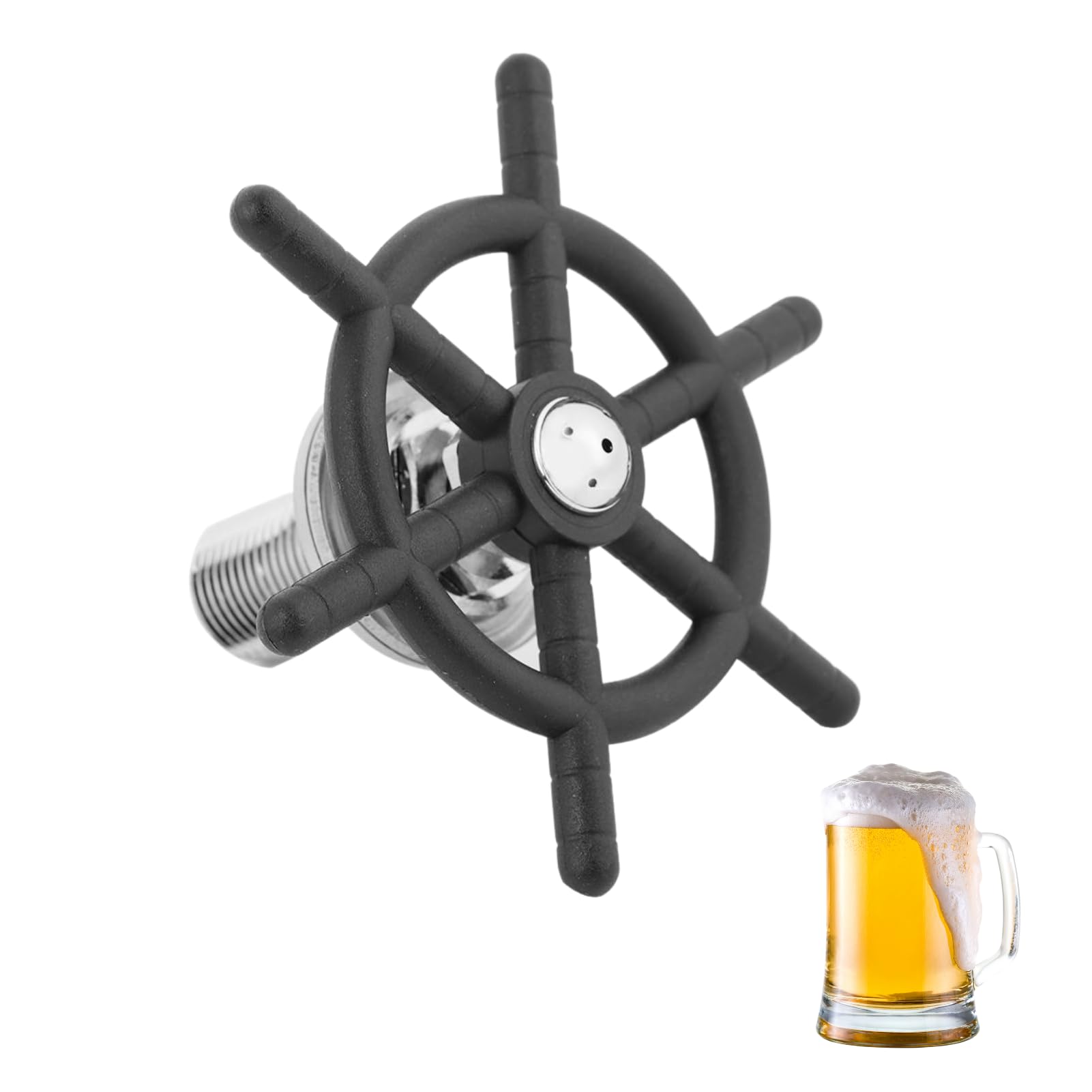 DeWin Glass Rinser, Pichet Rinser Bar en Acier Inoxydable Rince en Verre Tête de Robinet Rinser pour Tasse à Café en Verre Bar