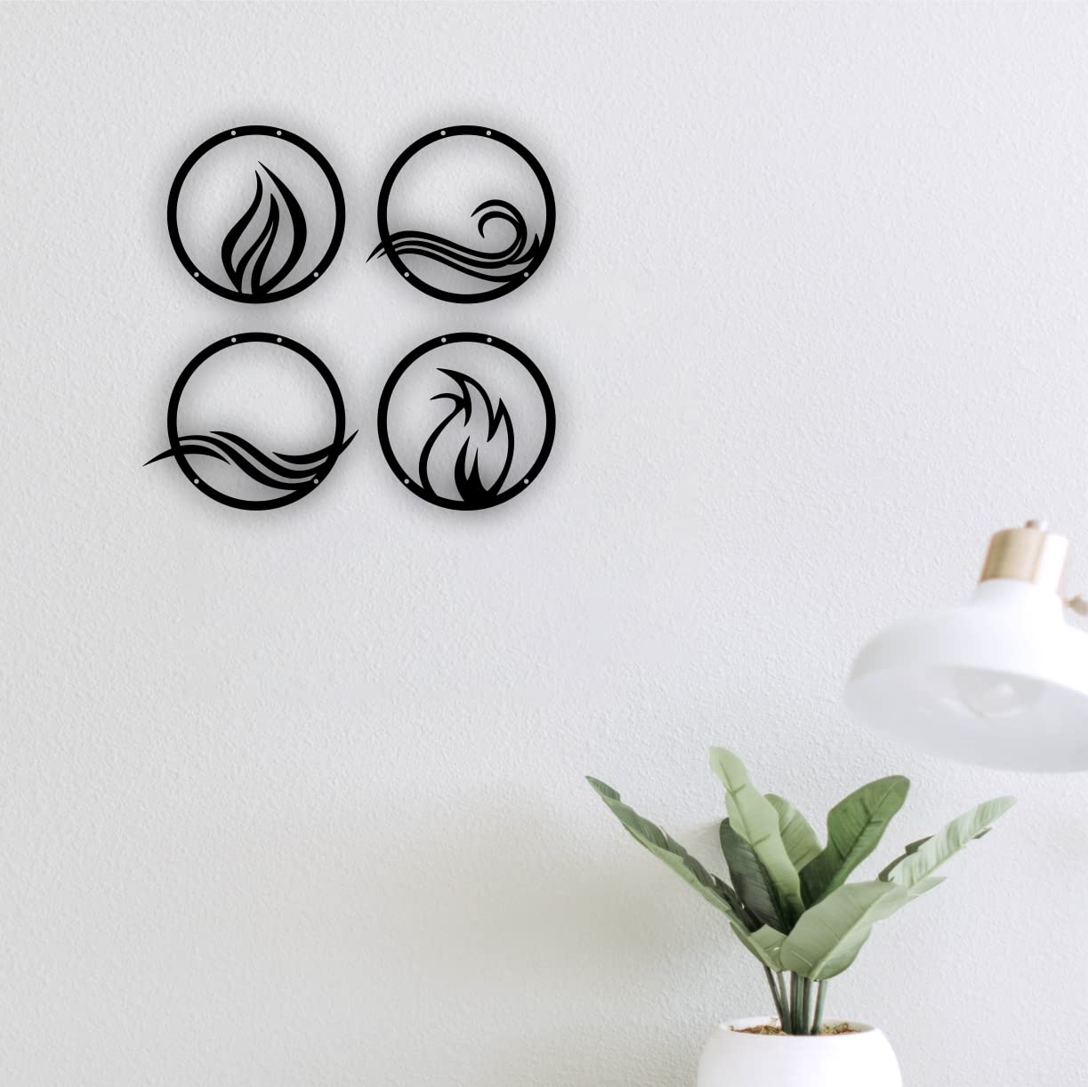 ARCTIK FOUR ELEMENTS NATURE SYMBOL Wall art METAL (15X15 CM) (TEXTURE