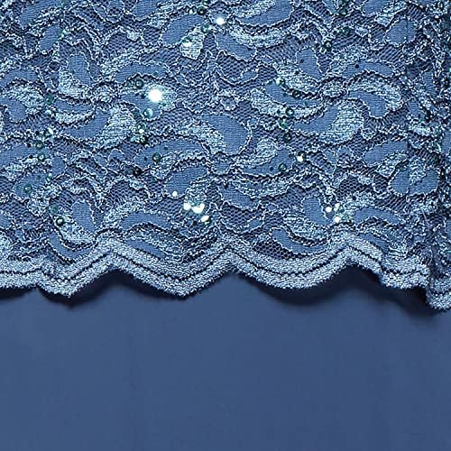 Image of Alex Evenings Women's 3 /4 Sleeve Stretch Lace Bodice One Piece Mother of The Bride Dress