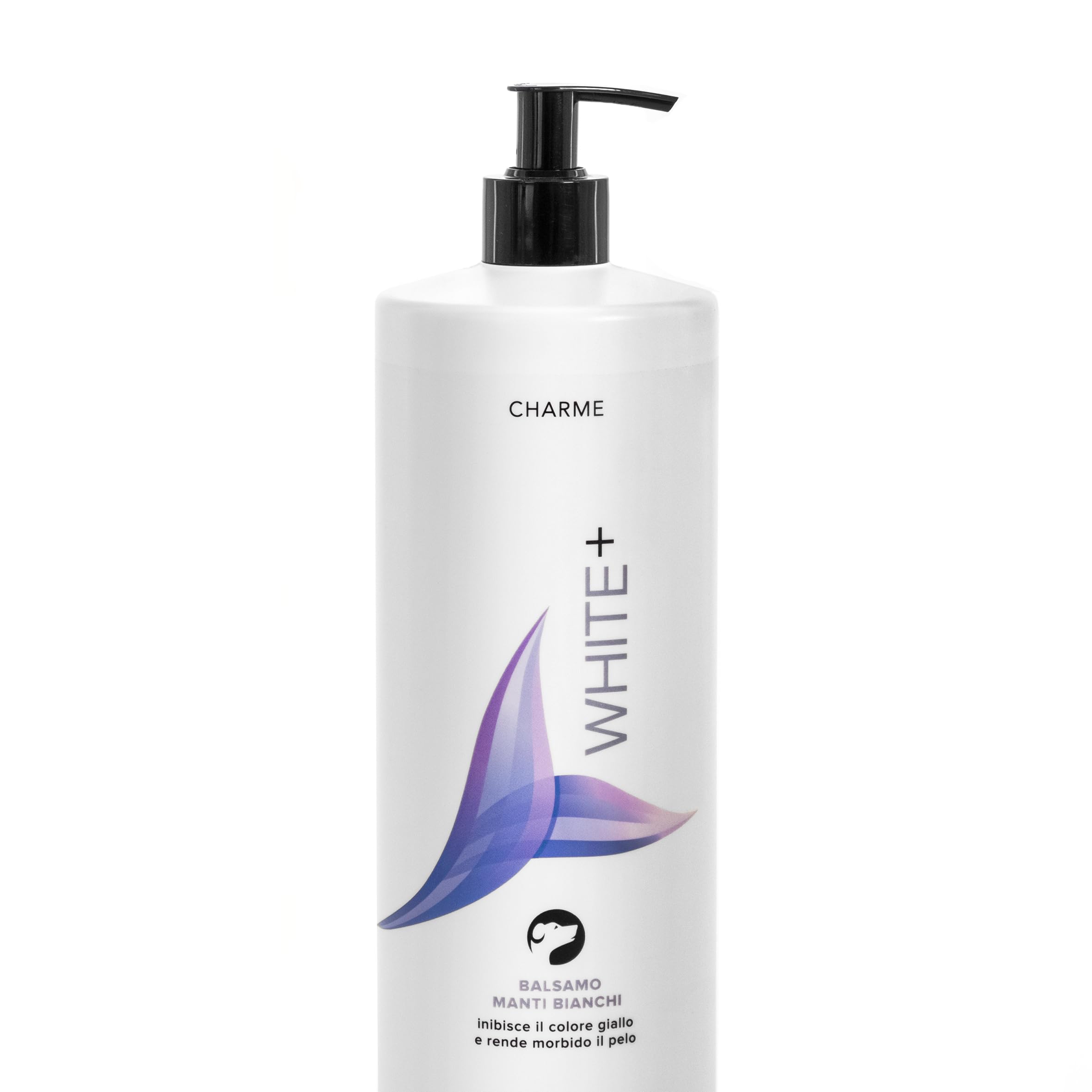 Record Charme White+ Feuchtigkeitsbalsam für Hunde, professioneller Conditioner mit Baumwollöl und Kokosnussöl, Anti-Gelb-Bleaching-Wirkung. Hergestellt in Italien, 1 L