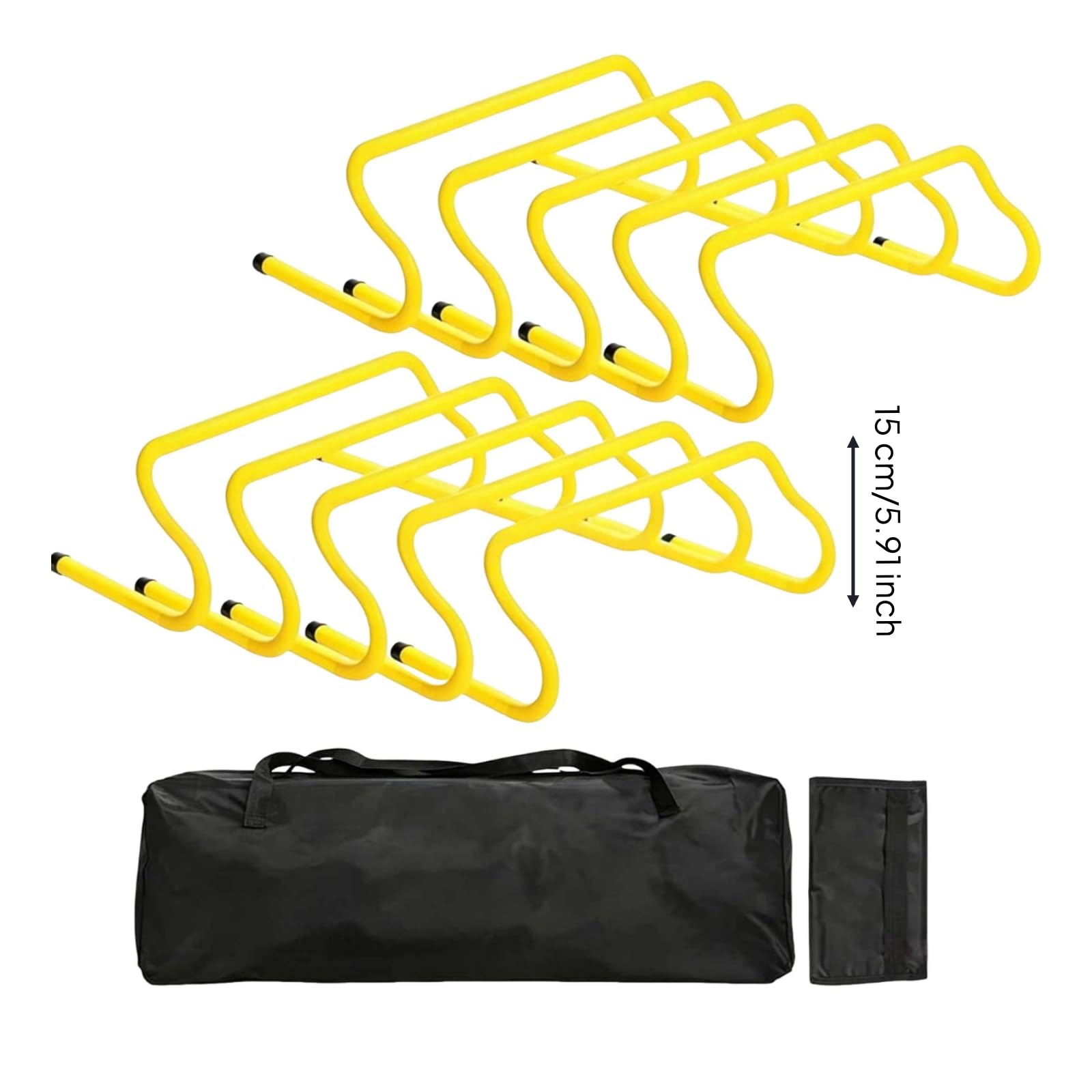 Qianly Valla Deportiva Entrenamiento Desmontable Plástico PP Grueso Obstáculo de Destreza Ajustable Resistente Valla Deportiva Entrenamiento para Atletismo