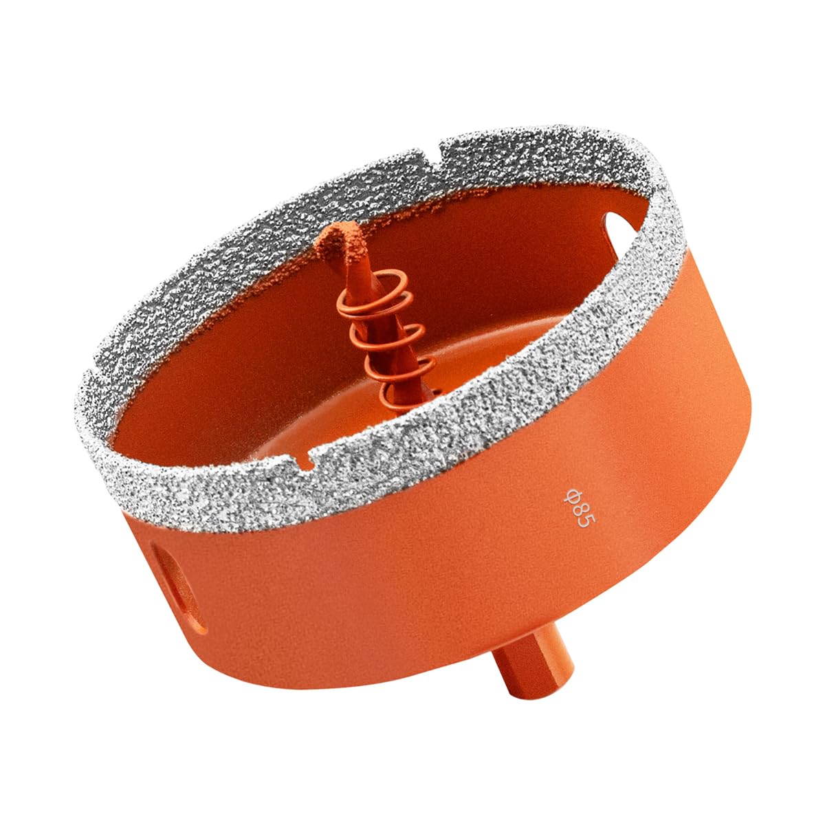 Meccion Diamond Hole Saw 85mm with Pilot Guide Bit, Professionals Brazed Diamond Drill Bit Hole Cutter for Tile Porcelain