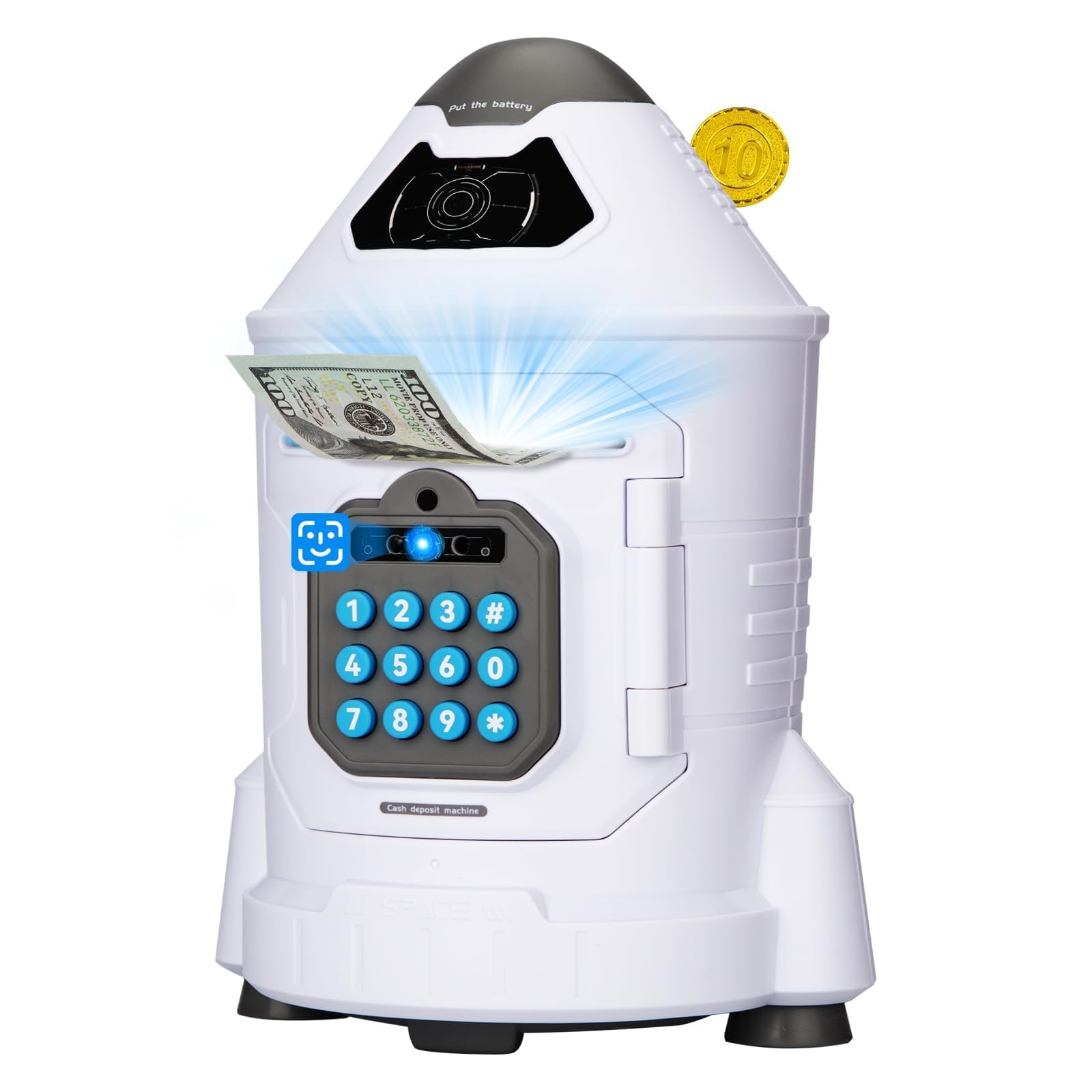Amazon.com: GONINO Piggy Bank for Boys, Rocket Ship Electronic