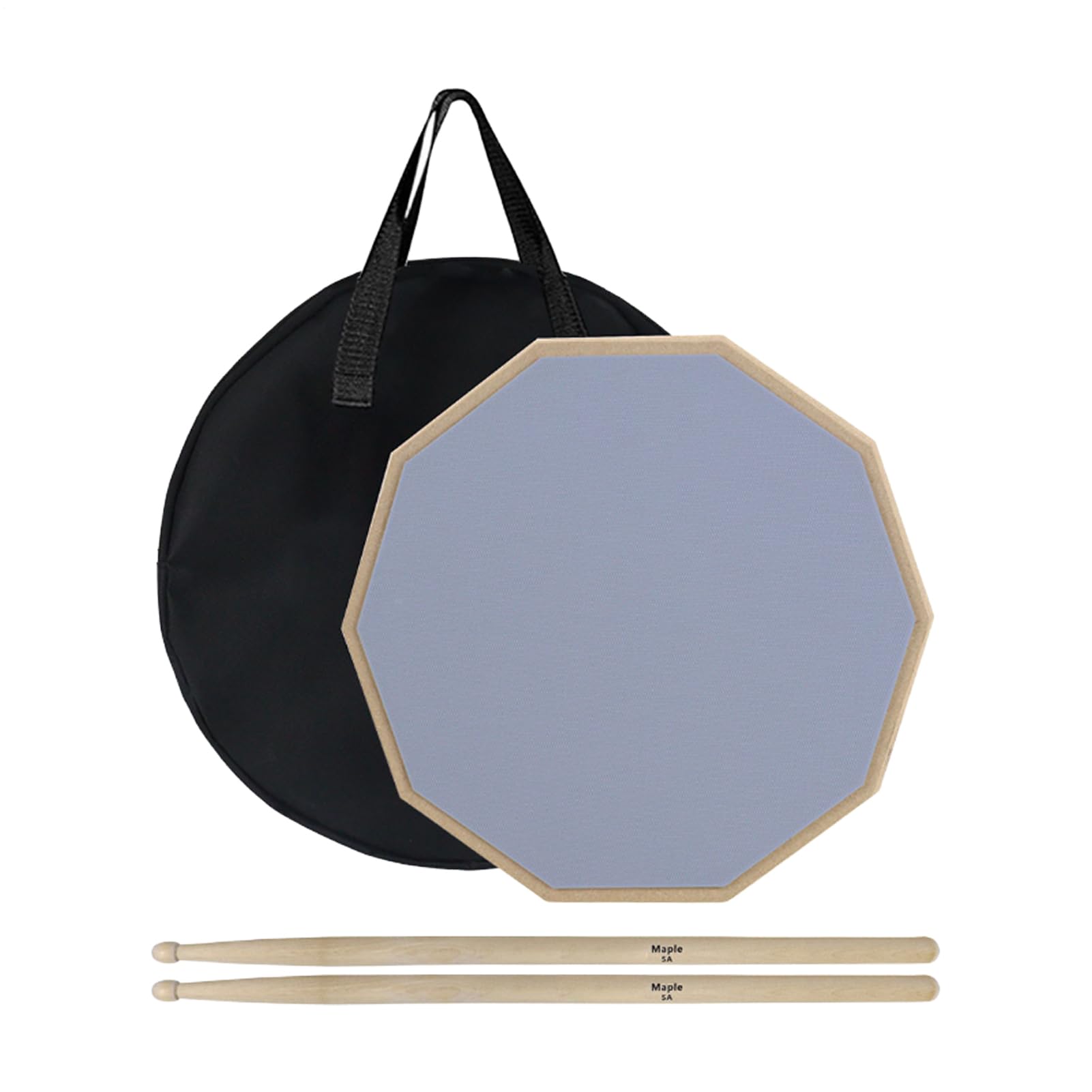 Tappetini Silenziatori Per Batteria per Esercitazione di Batteria 30 Cm | con Borsa e Bacchette Silenziatore Set Insonorizzante per Studio Casa Viaggio Lezioni Pratica