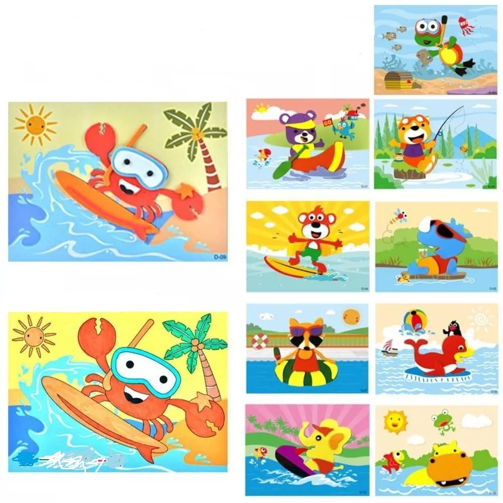 Tiny Toys EVA Foam Stickers 3D Puzzles, Art & Craft Kits for Toddlers and Preschoolers - Double Sided Colour & Sticker Fun - Mess Free DIY Activity for 4-8 Year Old Boy/Girls (B0D7TJ9SGN) Amazon Price History, Amazon Price Tracker