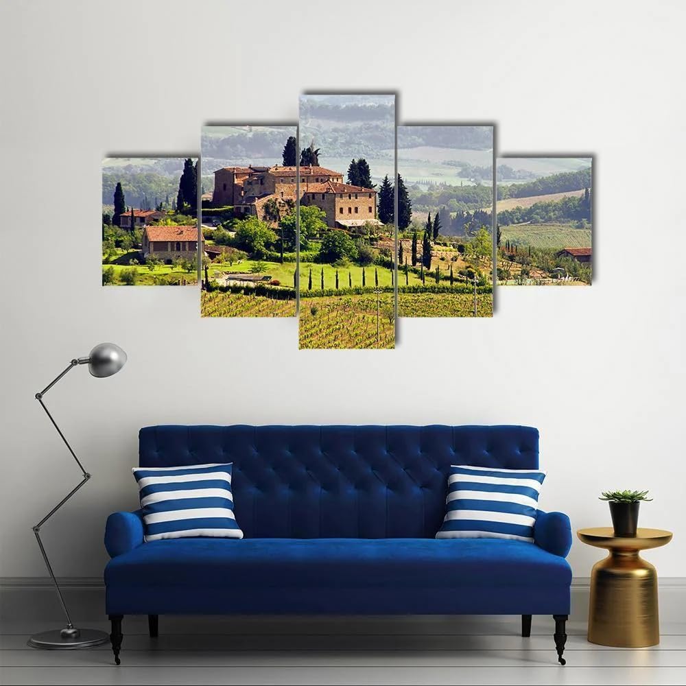 Impression sur toile decoration murale vue d'un vignoble en Toscane - 7
