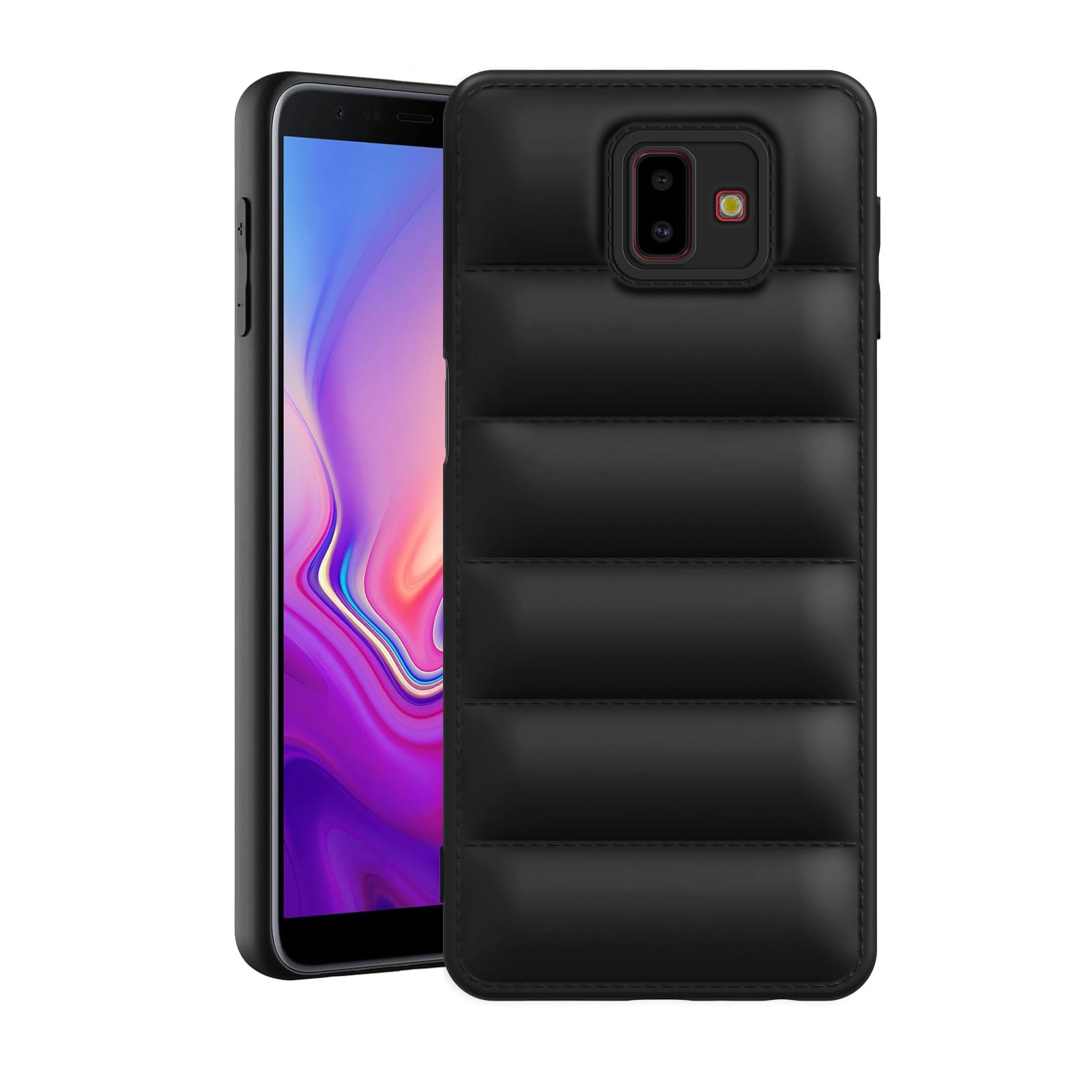 Plus Puffer Case Camera Protection Soft Back Cover for Samsung Galaxy J6Plus | Samsung Galaxy J6+ - Black (B0D2RS2F92) Amazon Price History, Amazon Price Tracker