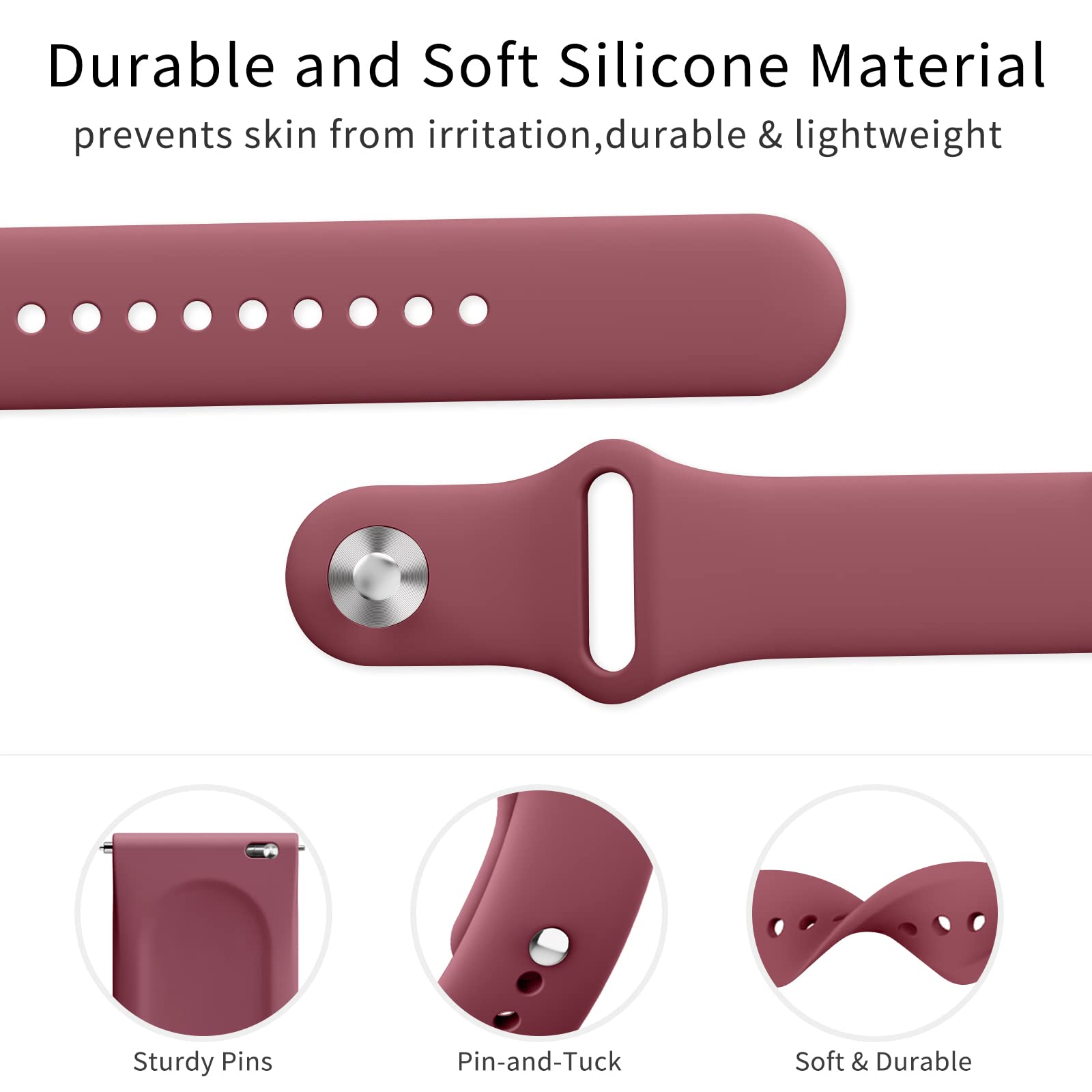 Correa para Fitbit Versa 2/Versa/Versa Lite, Pulsera de Repuesto Ajustable - 3 Piezas