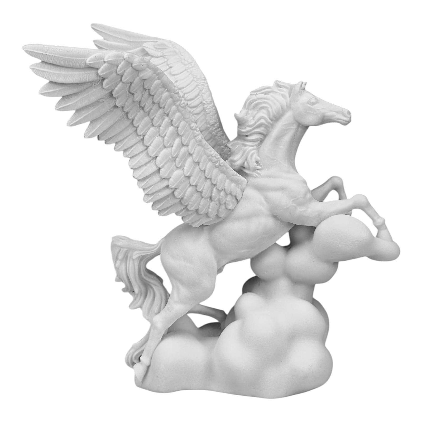 Flying Pegasus Winged Horse Statue – Handmade Cast Marble Sculpture – Greek Mythology Decor 8.30 in