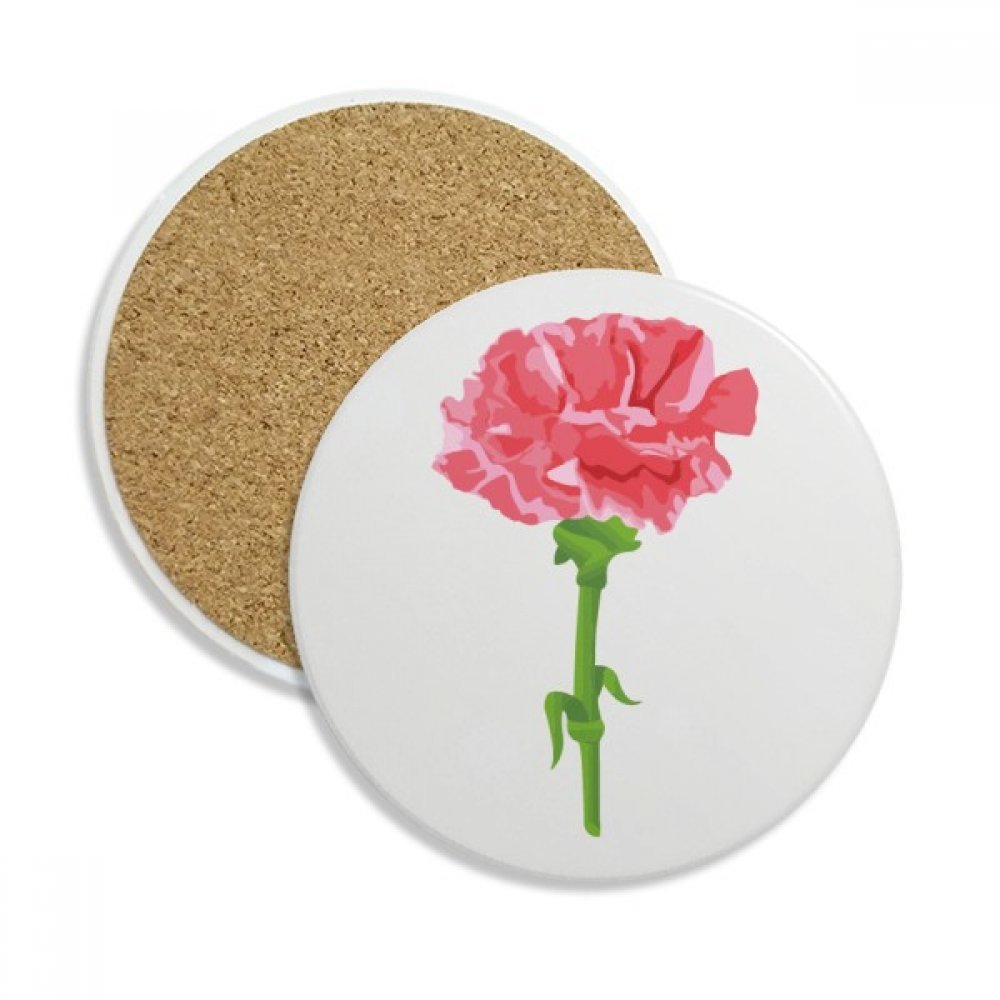 Coaster en céramique fleur de carnation cadeau idéal multicolore pour table