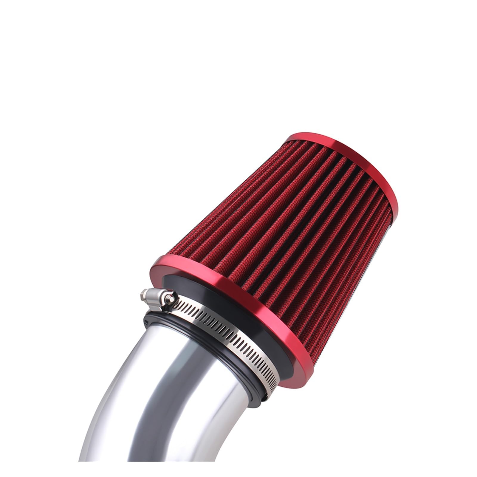 Tubo Aspirazione Aria A Imbuto 76 Mm – In Alluminio, Per Aumentare Potenza Motore, Universale