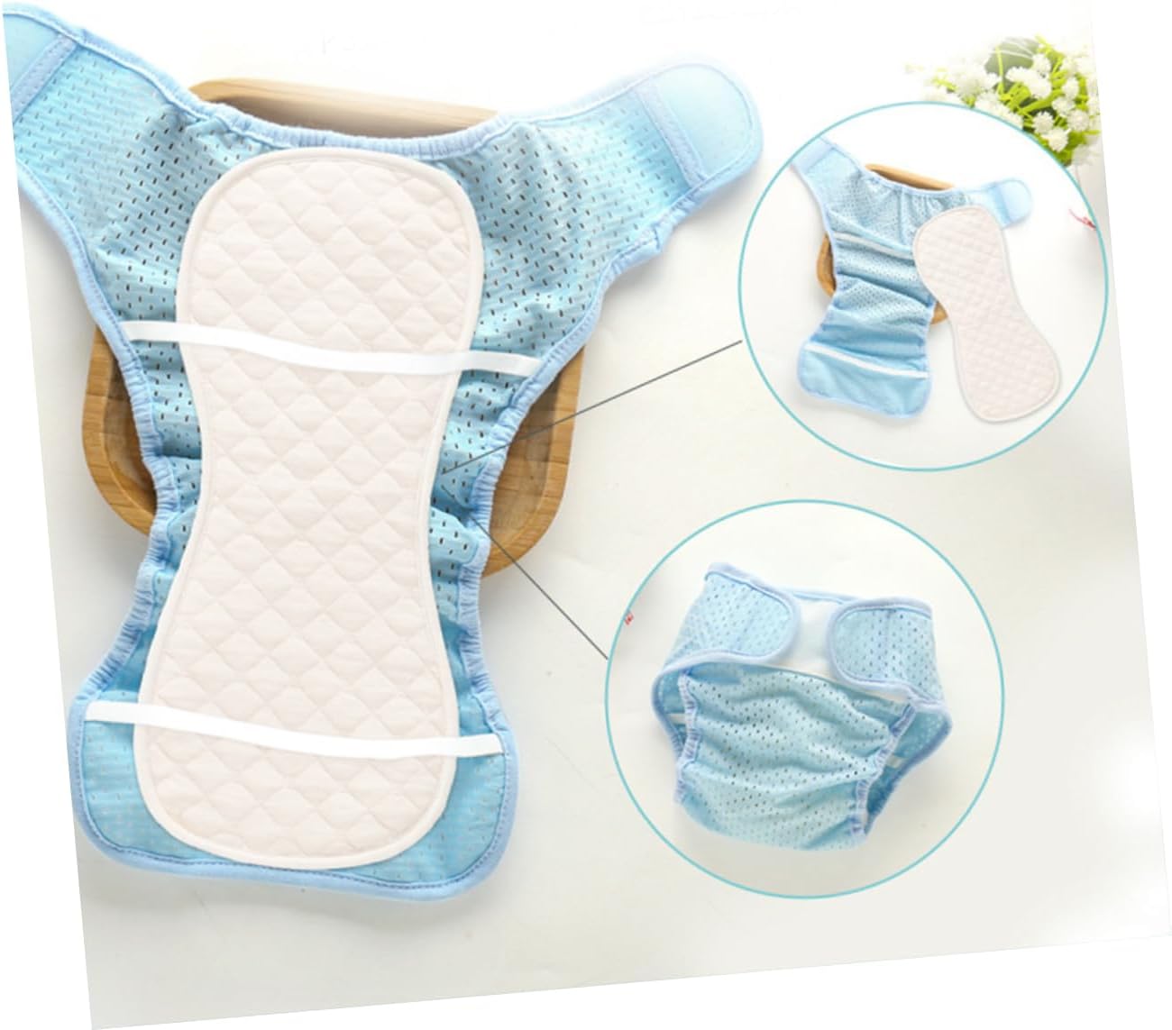 1pc Stretchable Diaper Cover Ice Silk Mesh s Breathable Comfy for Soft Skin Prevents Slipping for Daily