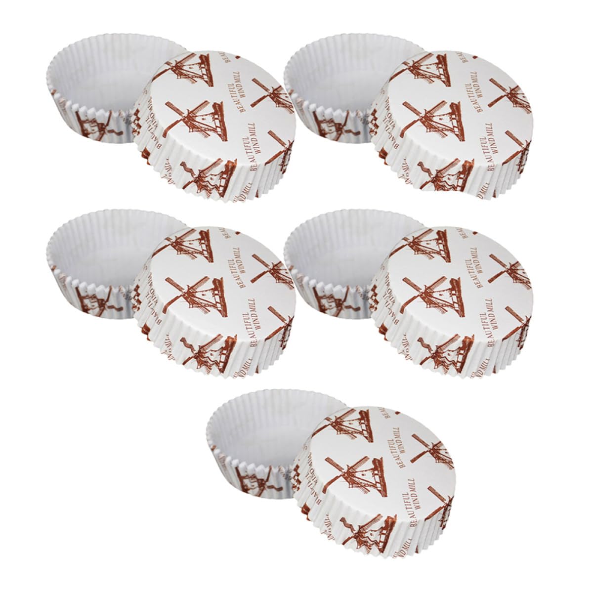 Capacillos para Cupcakes de Papel, Redondos y Resistentes al Calor, 300 Piezas, Aptos para Muffins y Mini Tartas, para Hornear