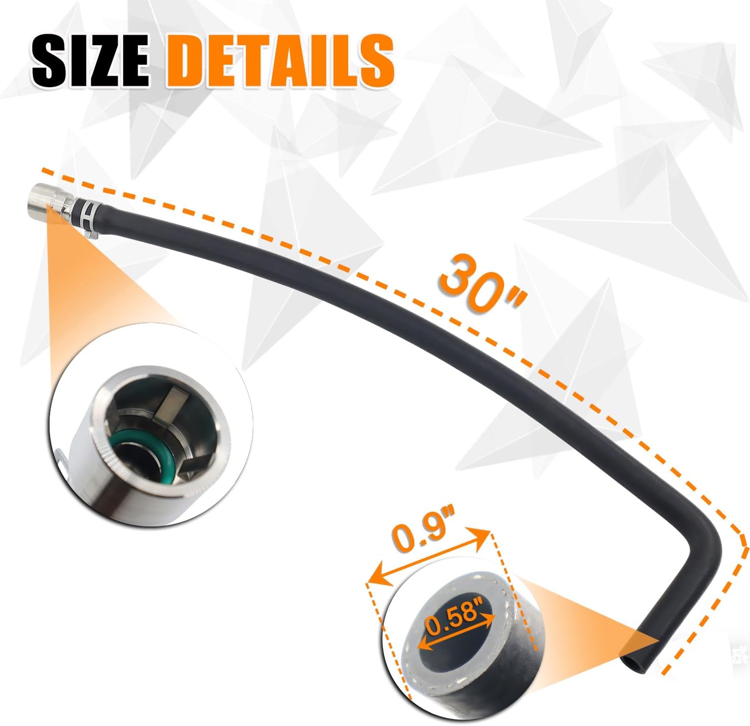HVAC Heater Hose Assembly with Metal Tee Connector Compatible with Cadillac Escalade/Chevrolet Suburban/Tahoe/GMC Sierra, replace 15145587 15051852 15195404 626-564