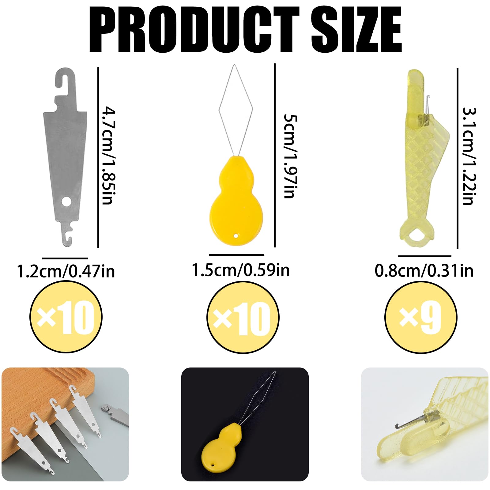 5 Enfile-aiguilles En Plastique Et Acier - Pour Couture à Main Et Machine - Facile D'utilisation - 6